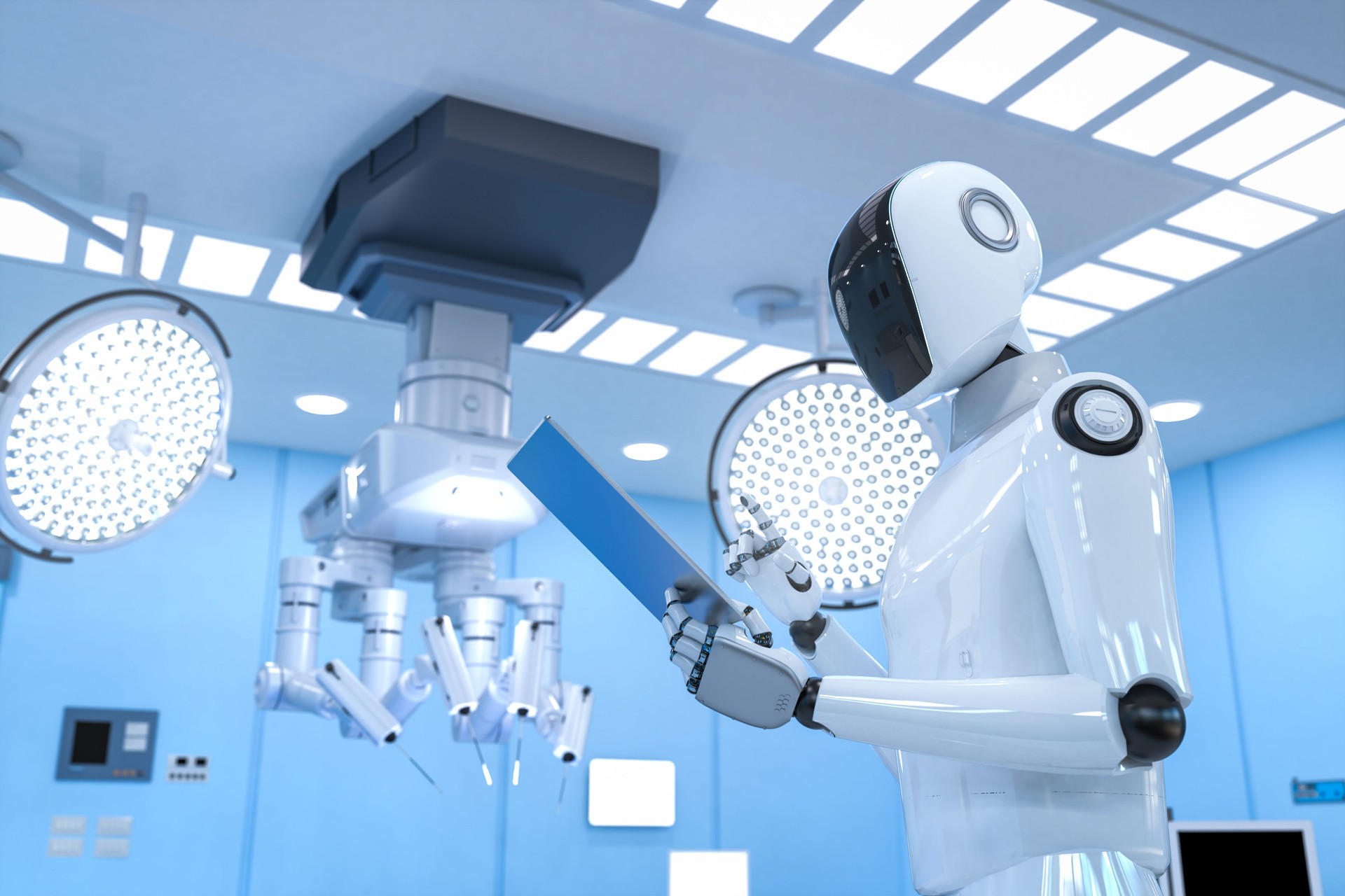 Cyborg diagnose in surgery room